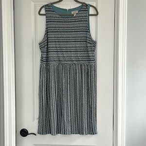 Chic Black and White Striped Dress